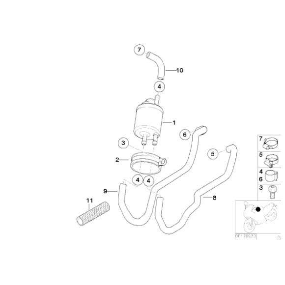 Filtr paliwa BMW K14 R13 R131 R134 - 13537669776