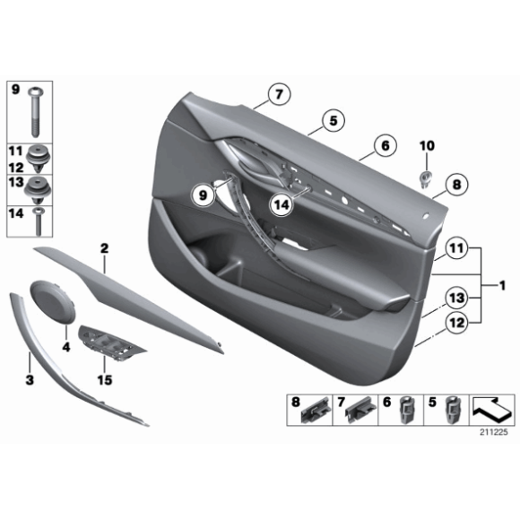 Osłona klamki boczka drzwi przód lewa BMW E84 X1 - 51412991775
