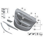 Osłona klamki boczka drzwi przód lewa BMW E84 X1 - 51412991775