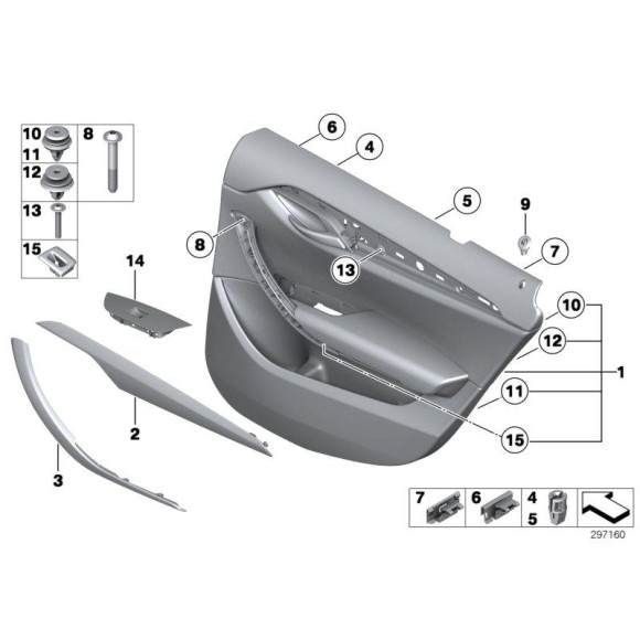 Osłona klamki boczka drzwi przód lewa BMW E84 X1 - 51412991775