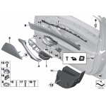 Uchwyt zamykający prawy BMW F10 F11 520d 525d 528i 530d 535i 550i - 51417225858
