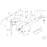 13537787485 Przewód przelewowy ukł. wtryskowego BMW E46 E60 E83 E87 E90 318d 320d 520d 118d 120d - 13537787485 - Części oryginalne BMW Łódź | Sklep internetowy BMW