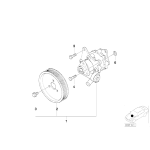 Koło pasowe pompy wspomagania BMW E52 Z8 ALPINA - 32421407762