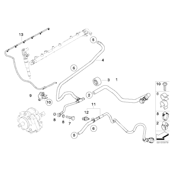 13537790330 Przewód przelewowy paliwa BMW E46 E53 E83 E90 E91 E92 E93 325d 330d 3,0d M57N - 13537790330 - Części oryginalne BMW Łódź | Sklep internetowy BMW