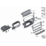 Osłona Centerstack dolna BMW F25 X3 18d 20iX 28iX 35dX 35iX 20dX 30dX 35iX - 51459201670
