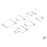 Dywaniki podłogowe Allwetter tył antrazit BMW E70 E70N X5 - 51472231955
