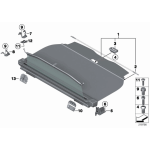 Drążek rolety bagażnika BMW F11 F11N 520 523 525 528 530 535 550 - 51477280410