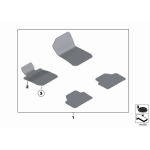 Dywaniki welurowe komplet BEIGE BMW E84 X1 16 18 20 28 - 51477316627