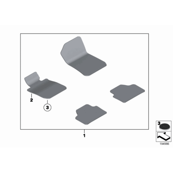 Dywaniki welurowe komplet BEIGE BMW E84 X1 16 18 20 28 - 51477316627