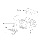Osłona przepustnicy BMW E34 E36 Z3 518i 316i 318i M43 - 13541247753