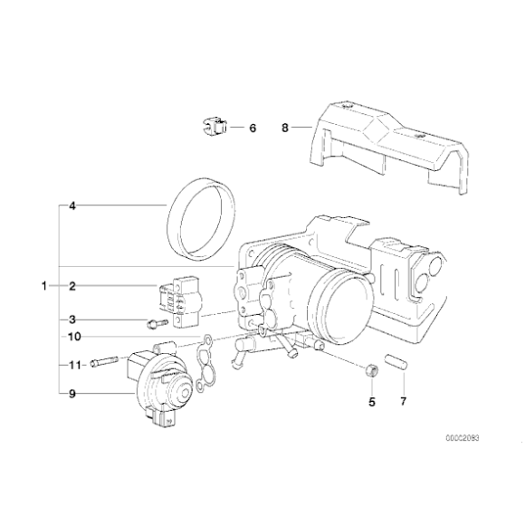 Osłona przepustnicy BMW E34 E36 Z3 518i 316i 318i M43 - 13541247753
