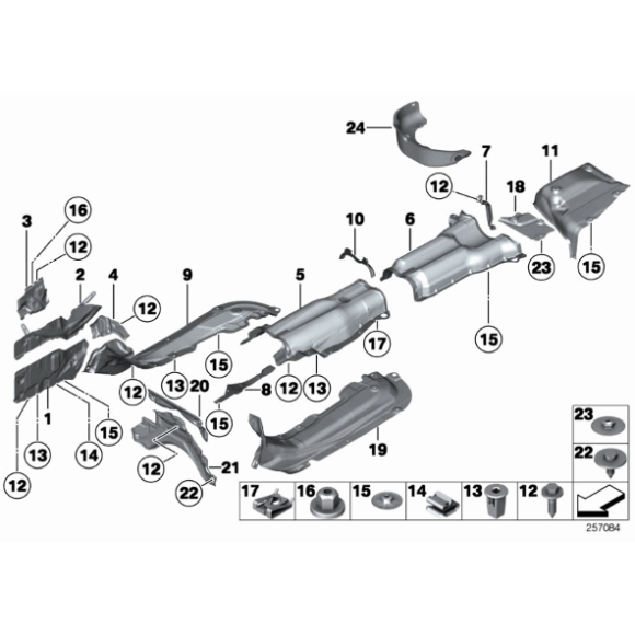 Izolacja termiczna tunelu BMW F06 F10 F11 640 650 520 523 525 528 530 535 550 518 - 51487202858