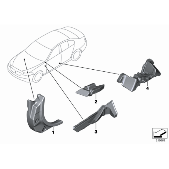 Izolacja dzwiękowa słupka A lewa BMW F10 F11 520 523 525 528 530 535 550 M5 - 51487269727