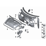 Izolacja wygłuszenie dźwiękowa pokrywy silnika MINI R60 R61 Cooper JCW - 51489805926
