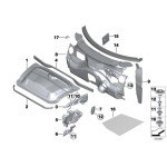 Izolacja wygłuszenie dźwiękowa pokrywy silnika MINI R60 R61 Cooper JCW - 51489805926
