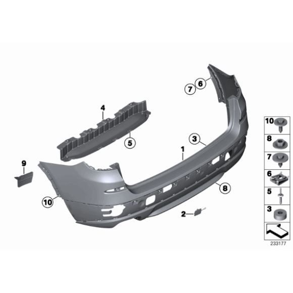 Uszczelka nadkola tylna lewa BMW F25 F26 X3 X4 18d 18i 20d 20i 28i 30dX 35iX M40iX - 51627213651