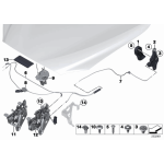 Element regulacyjny pokrywy silnika BMW F06 F10 F11 F12 F13 - 51647200440