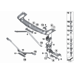 Poprzeczka V przedniej ściany BMW F20 F21 F22 F23 F30 F31 F32 F33 F34 F36 - 51647245789