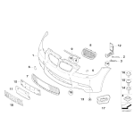 Atrapa nerka lewa czarna Performance BMW E90 E92 E93 - 51712155451