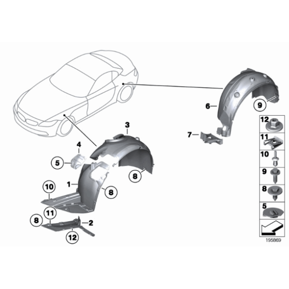 51717149449 Pokrywa zaślepka nadkola przód lewa BMW E89 Z4 18i 23i 28i 30i 35i 35is - 51717149449 - Części oryginalne BMW Łódź | Sklep internetowy BMW