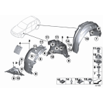 Uszczelka nadkola wnęki koła lewa BMW F20 F21 114 116 118 120 125 M135 - 51717241847