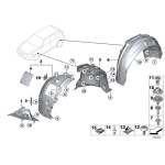 Uszczelka nadkola wnęki koła lewa BMW F20 F21 114 116 118 120 125 M135 - 51717241847