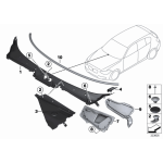 Osłona wlotu powietrza lewa BMW F20 F21 F22 F23 F87 - 51717308091