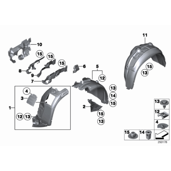 Nadkole przód prawe tylne BMW E84 X1 16d 18d 18i 20d - 51717312420