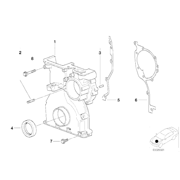 11141433639 Uszczelka obudowy rozrządu dolna BMW E38 E39 E46 E53 E65 E60 E61 E83 520 525 528 530 320 323 325 328 330 728 - 11141433639 - Części oryginalne BMW Łódź | Sklep internetowy BMW