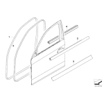 51727247258 Osłona uszczelka krawędzi drzwi przód BMW E90 E91 316 318 320 323 325 328 330 335 M3 - 51727247258 - Części oryginalne BMW Łódź | Sklep internetowy BMW
