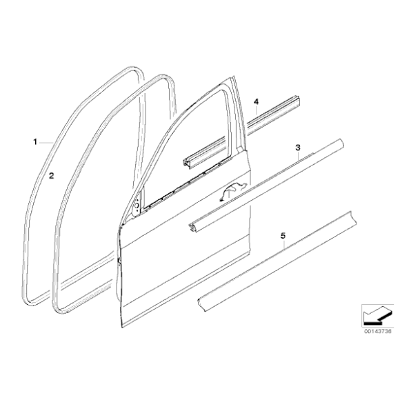 51727247258 Osłona uszczelka krawędzi drzwi przód BMW E90 E91 316 318 320 323 325 328 330 335 M3 - 51727247258 - Części oryginalne BMW Łódź | Sklep internetowy BMW