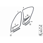 Osłona krawędzi drzwi uszczelka przód BMW F10 F11 - 51727278503
