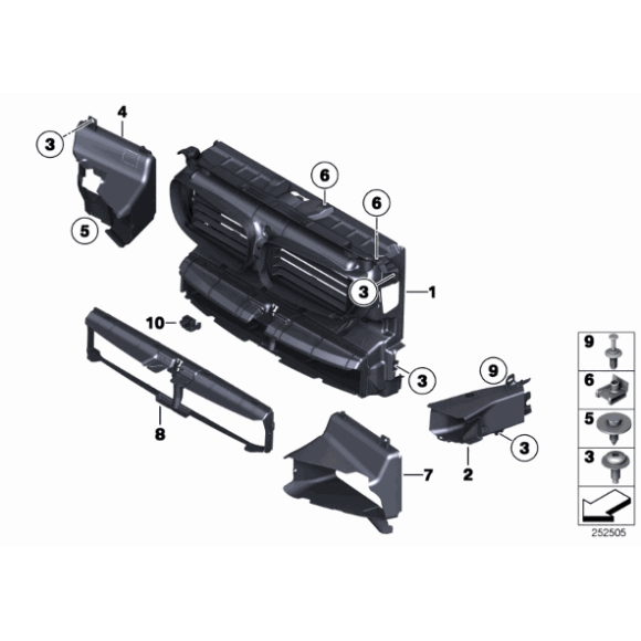 51747200781 Kanał powietrza żaluzja BMW F10 F10N F11 F11N 520 525 528 530 535 550 - 51747200781 - Części oryginalne BMW Łódź | Sklep internetowy BMW