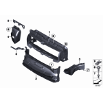 Prowadnica powietrza chłodnicy wody BMW F20 F21 114 116 118 120 125 135 140 - 51747245771