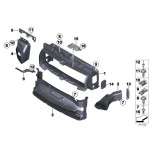 Prowadnica powietrza chłodnicy wody BMW F20 F21 114 116 118 120 125 135 140 - 51747245771