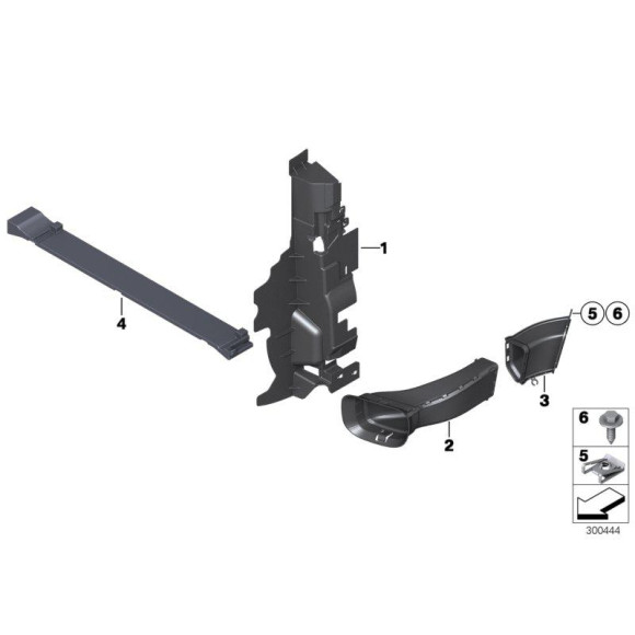 Kanał powietrza hamulca przód lewy BMW R60 R61 Cooper - 51749802119