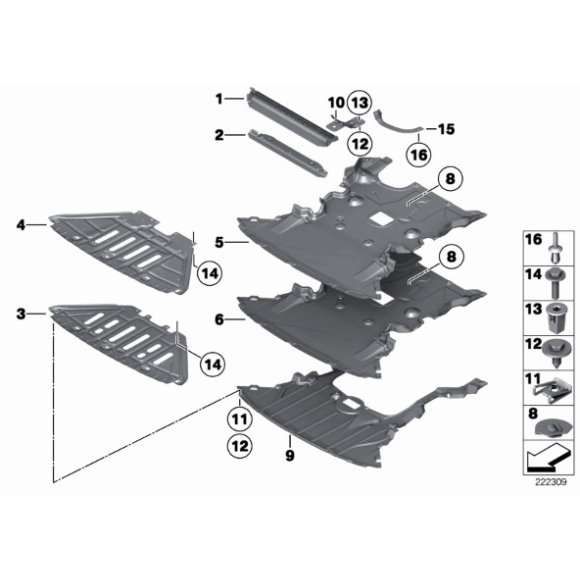Osłona silnika BMW E84 X1 18dX 20dX 20iX 25dX 28iX 35iX - 51752990575