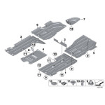 Osłona podwozia tylna lewa BMW F25 F26 X3 X4 - 51757213673