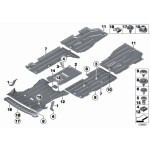 Osłona podwozia tylna lewa BMW F25 F26 X3 X4 - 51757213673