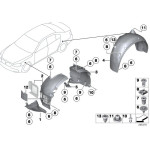 Osłona nadkola wnęki koła przód prawa BMW F01 F02 F04 730d 740d 750i 760i - 51757898892