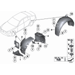 Osłona nadkola wnęki koła przód prawa BMW F01 F02 F04 730d 740d 750i 760i - 51757898892