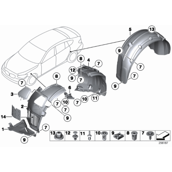 Nadkole osłona dolna lewy BMW F07 F07N 530 535 550 528 520 - 51758049295