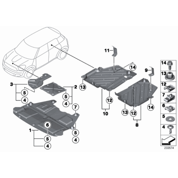 Osłona silnika MINI R60 R61 Cooper 1,6 2,0 D SD N16 - 51759807730