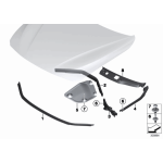 Uszczelka pokrywy silnika przód prawa BMW F30 F31 F32 F33 F36 316 318 320 325 328 330 335 418 420 428 425 430 435 440 - 51767264