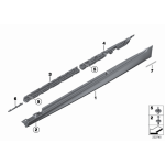 Mocowanie progu przód prawe BMW F10 F11 520 523 525 528 530 535 550 - 51777184776