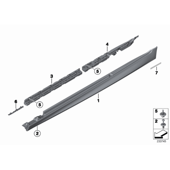 Mocowanie progu przód prawe BMW F10 F11 520 523 525 528 530 535 550 - 51777184776
