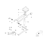 Drążek przełączający wodzik zmiany biegów BMW E46 325xi 330xi M54 - 25111434673