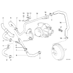 Przewód elastyczny BMW E38 735i 740i prod. do 1998-09 - 11611435265