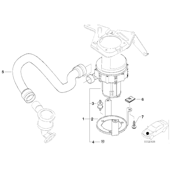 11721435456 Przewód elastyczny ciśnieniowy spalinowy BMW E39 520i 523i 525i 528i 530i - 11721435456 - Części oryginalne BMW Łódź | Sklep internetowy BMW