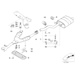 Tłumik drgań wydechu BMW E39 520i 523i 528i 540i prod. 01.1997-08.1997 - 18301436513